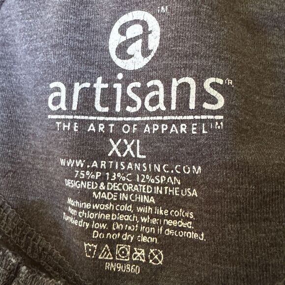 Artisans Womens Corvette Museum 1/4 Zip Pullover Heavy Shirt XXL Gray 28p2p 26L - Picture 3 of 3